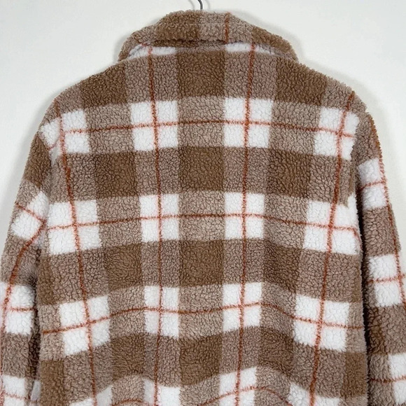 7 For All Mankind  Brown Teddy Crop Jacket - Picture 13 of 15